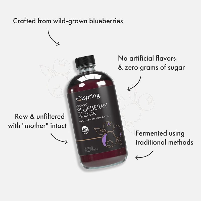 Solspring® Blueberry Vinegar, Organic