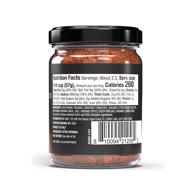 Solspring® Sundried Tomato Pesto, Biodynamic® Organic