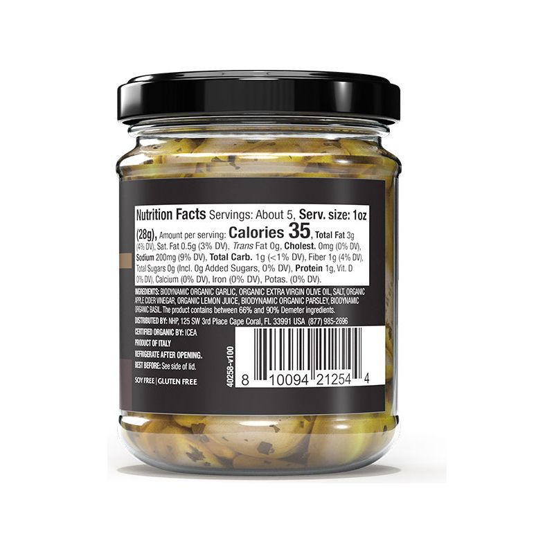 Solspring® Marinated Garlic Cloves, Biodynamic® Organic