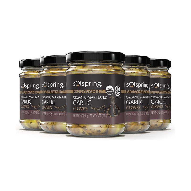 Solspring® Marinated Garlic Cloves, Biodynamic® Organic