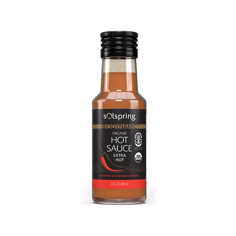 Solspring® Hot Sauce, Biodynamic® Organic - Extra Hot (3.4 Fl. Oz.)