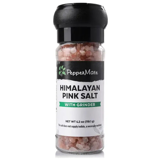 Himalayan Pink Salt Grinder in glass (disposable)