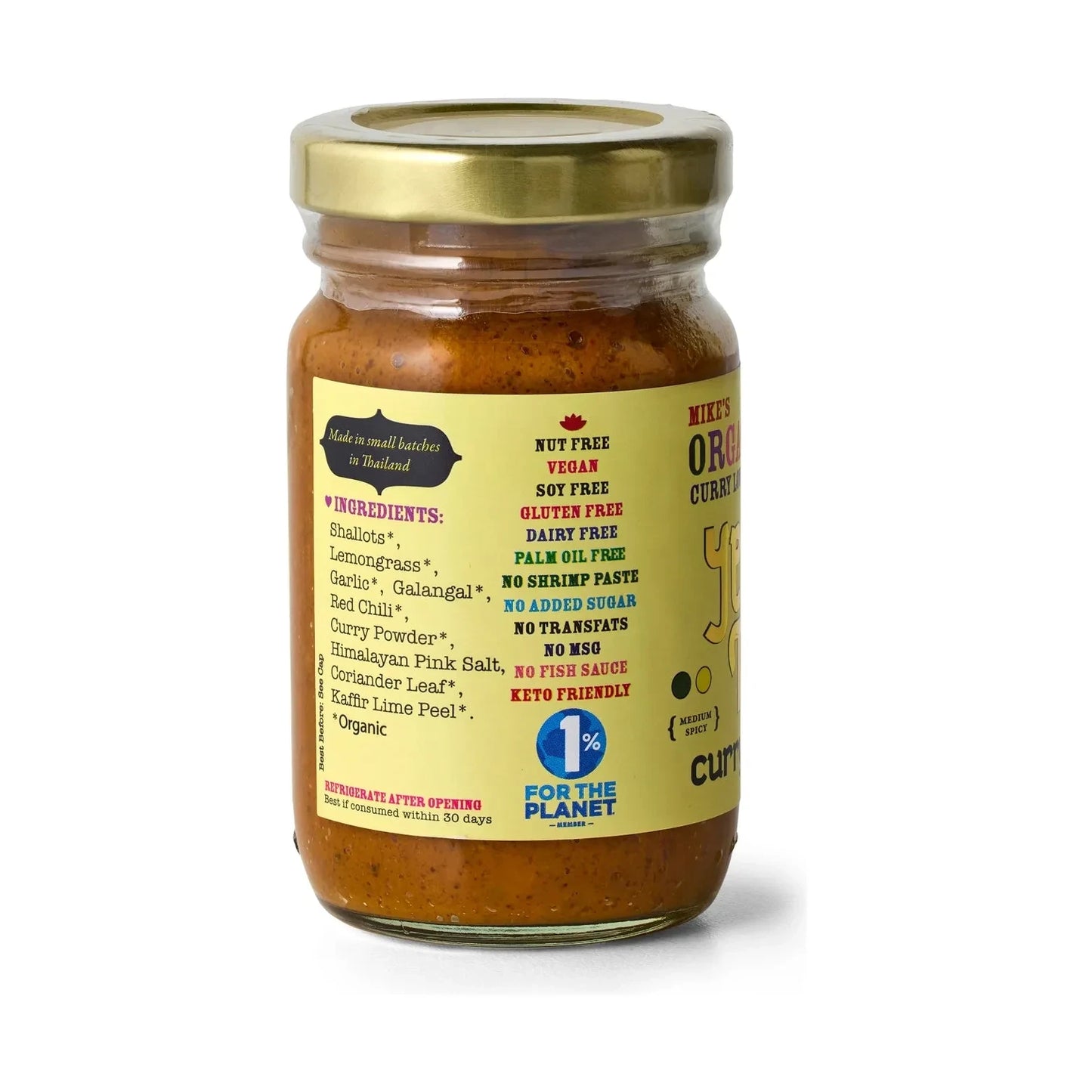 Organic Yellow Thai Curry Paste