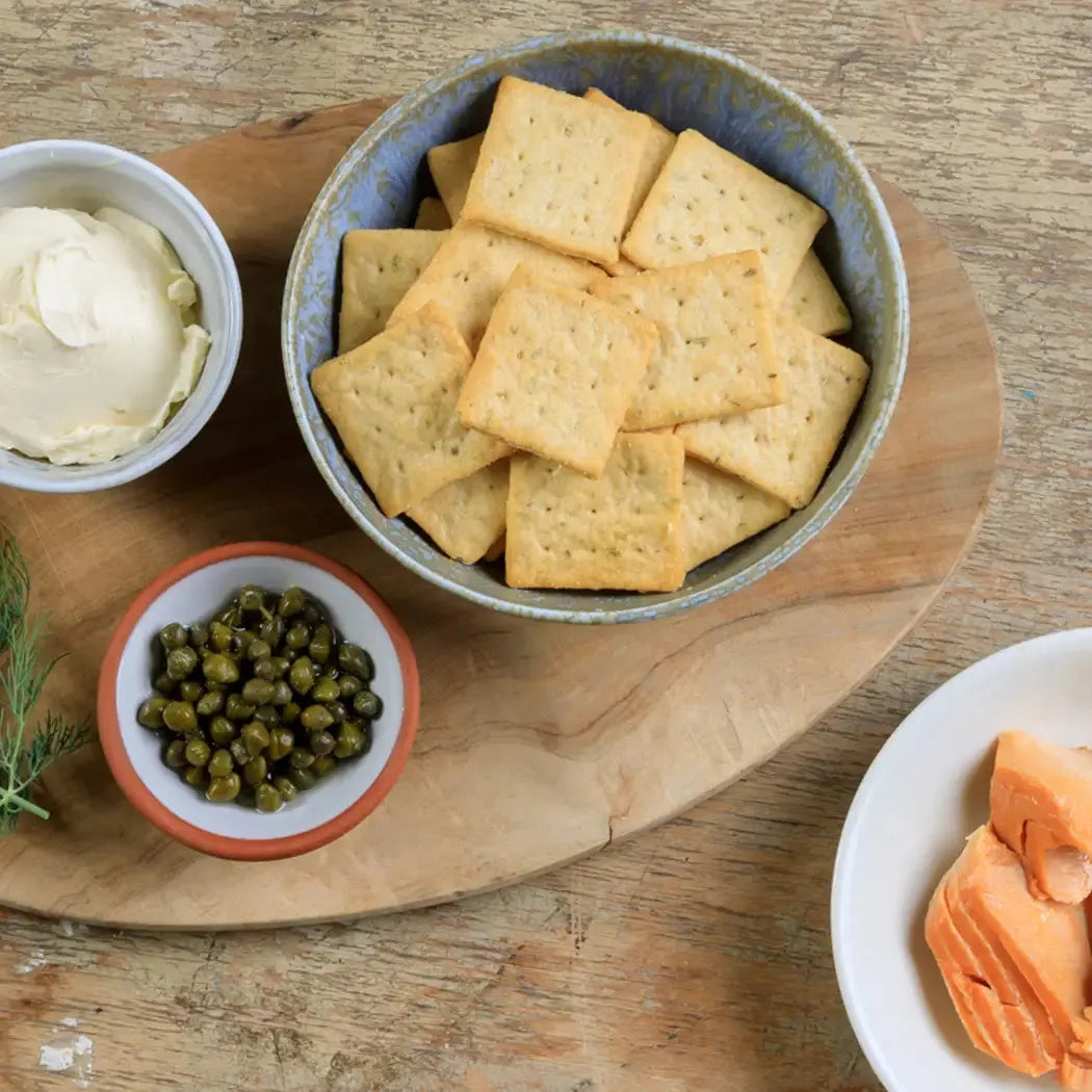 Organic Sourdough Crackers Rosemary Garlic