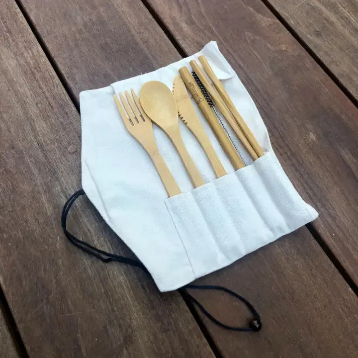 Bamboo Travel Cutlery Set