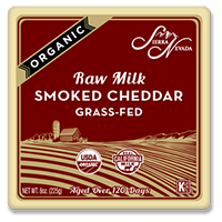 Organic Grassfed Raw Smoked Cheddar