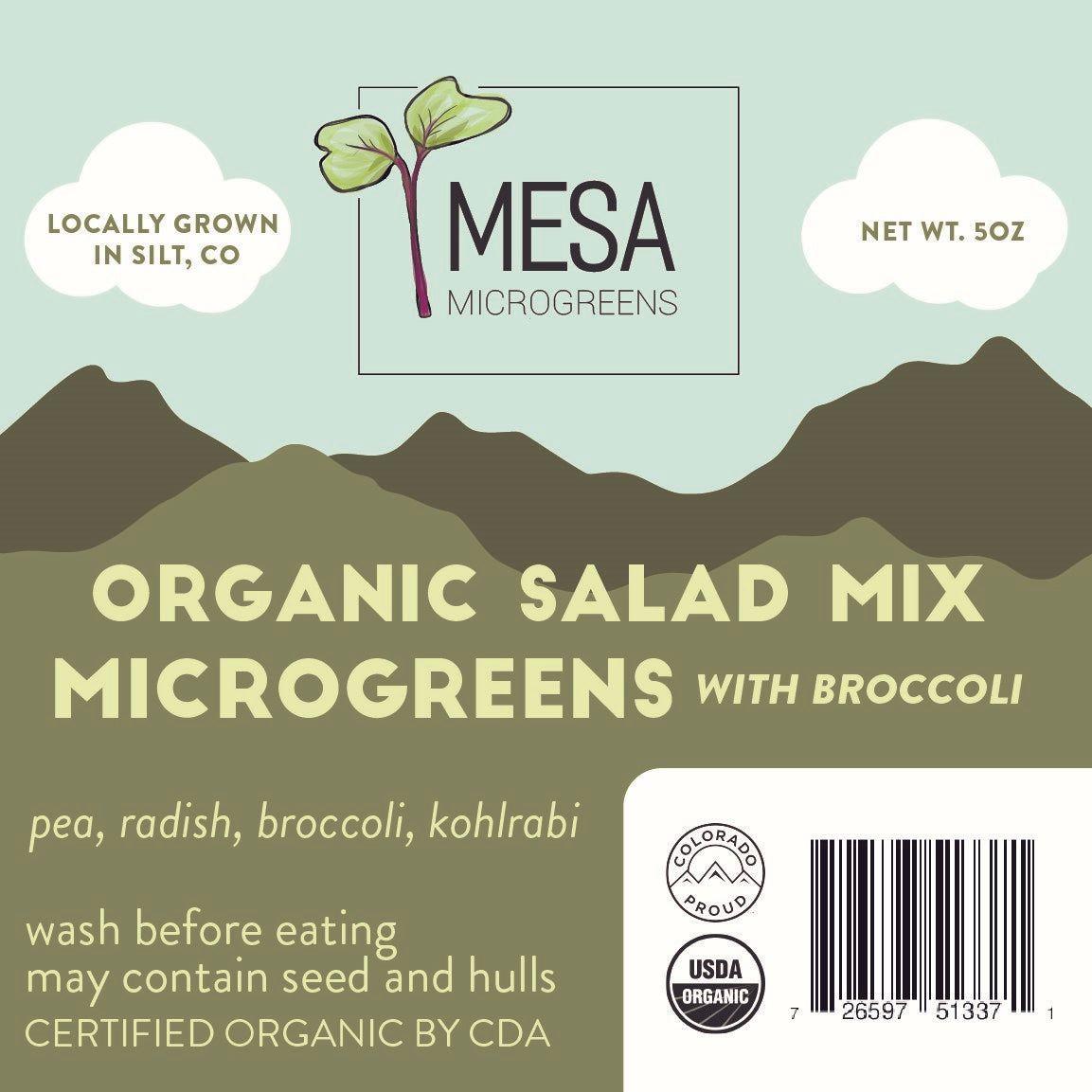 Organic Microgreens Salad Mix