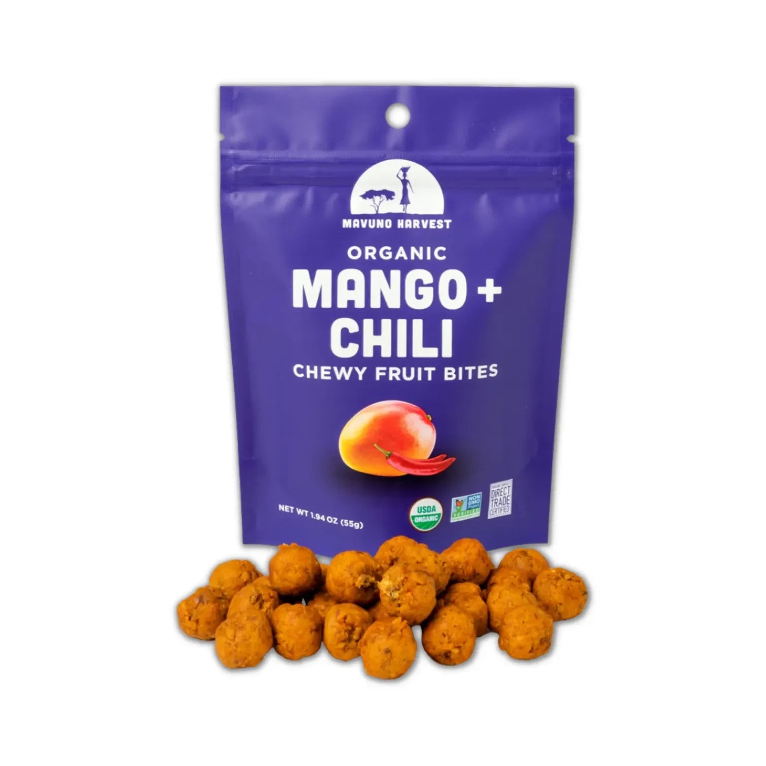 Organic Dried Mango + Chili Fruit Bites