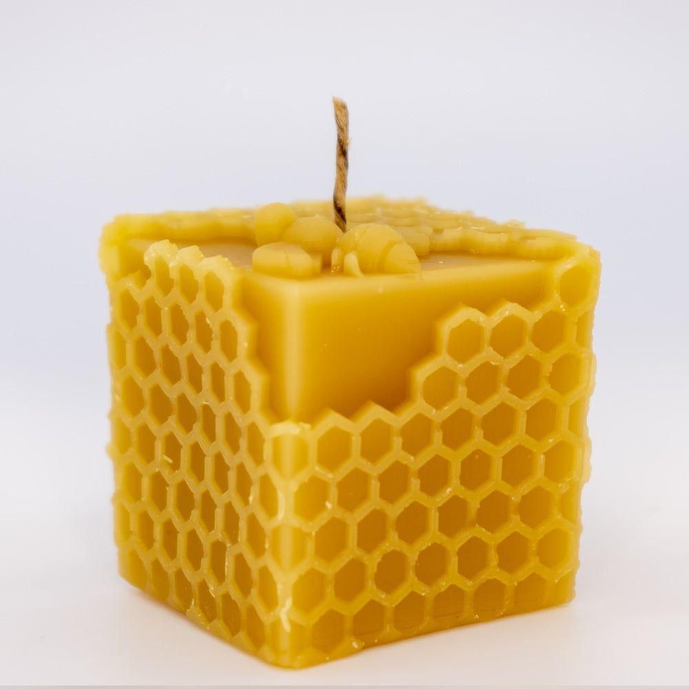 Beeswax Candle Cube with Bee - Nutrient Farm