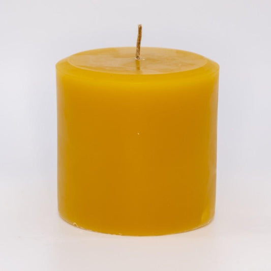Beeswax Candle Cylinder 3x3 - Nutrient Farm