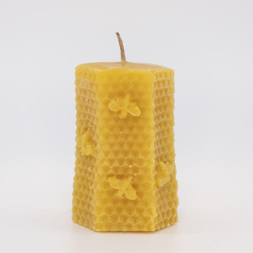 Beeswax Candle Hexagon Beehive - Nutrient Farm