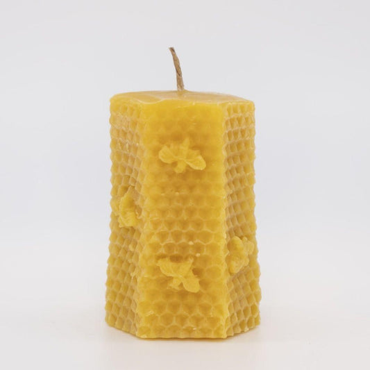 Beeswax Candle Hexagon Beehive - Nutrient Farm