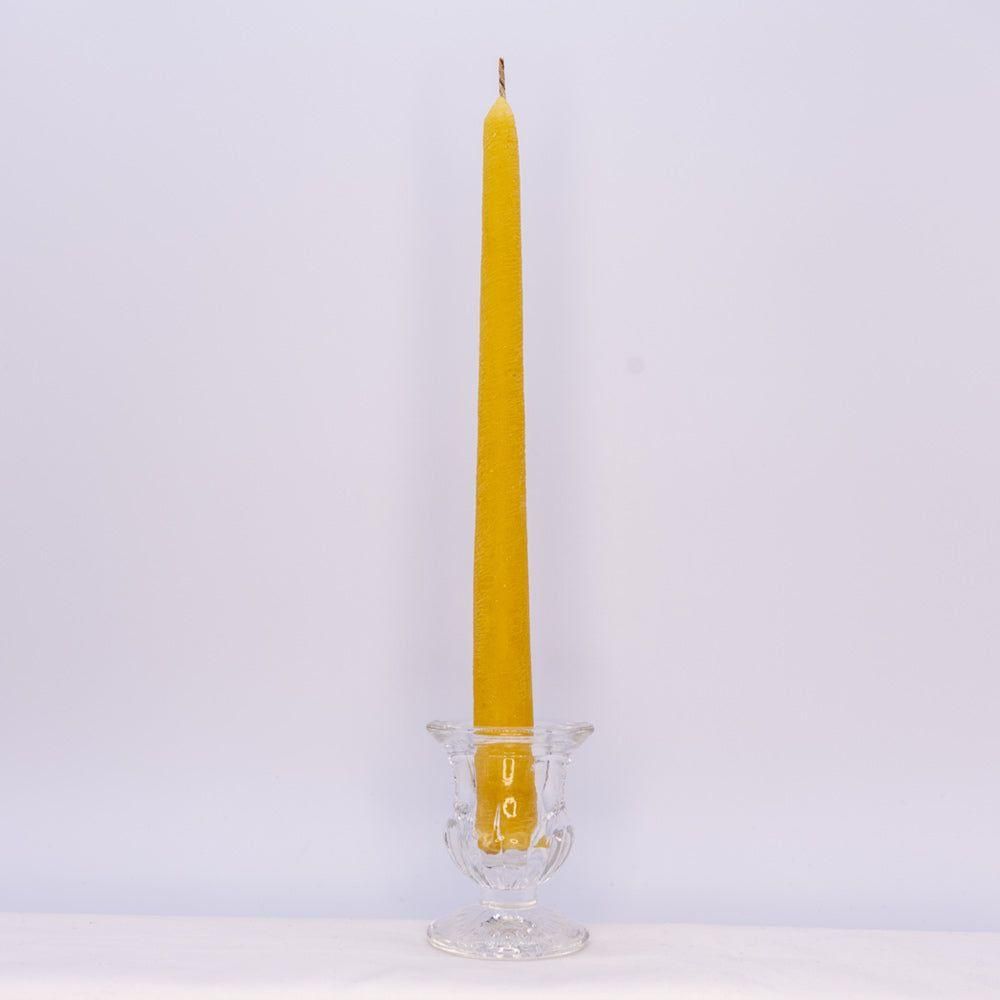 Beeswax Candle Taper Textured - Nutrient Farm