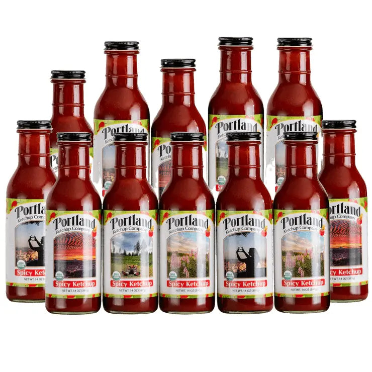 Portland Organic Spicy Ketchup 14oz Glass Bottle - Nutrient Farm