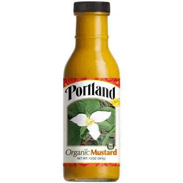 Portland Organic Yellow Mustard 13oz Glass Bottle - Nutrient Farm