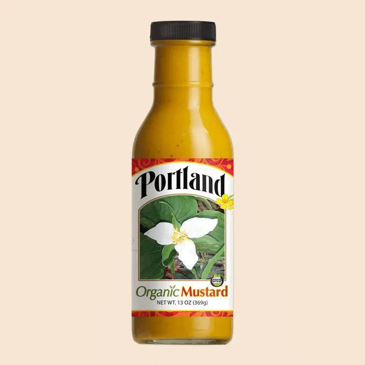 Portland Organic Yellow Mustard 13oz Glass Bottle - Nutrient Farm