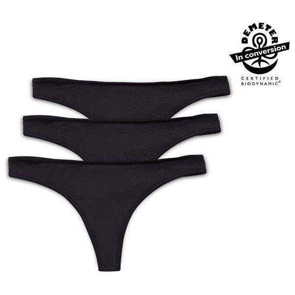 Sito™ Women’s Thong Panties, In-Conversion Biodynamic® Organic Cotton 3-Pack - Nutrient Farm