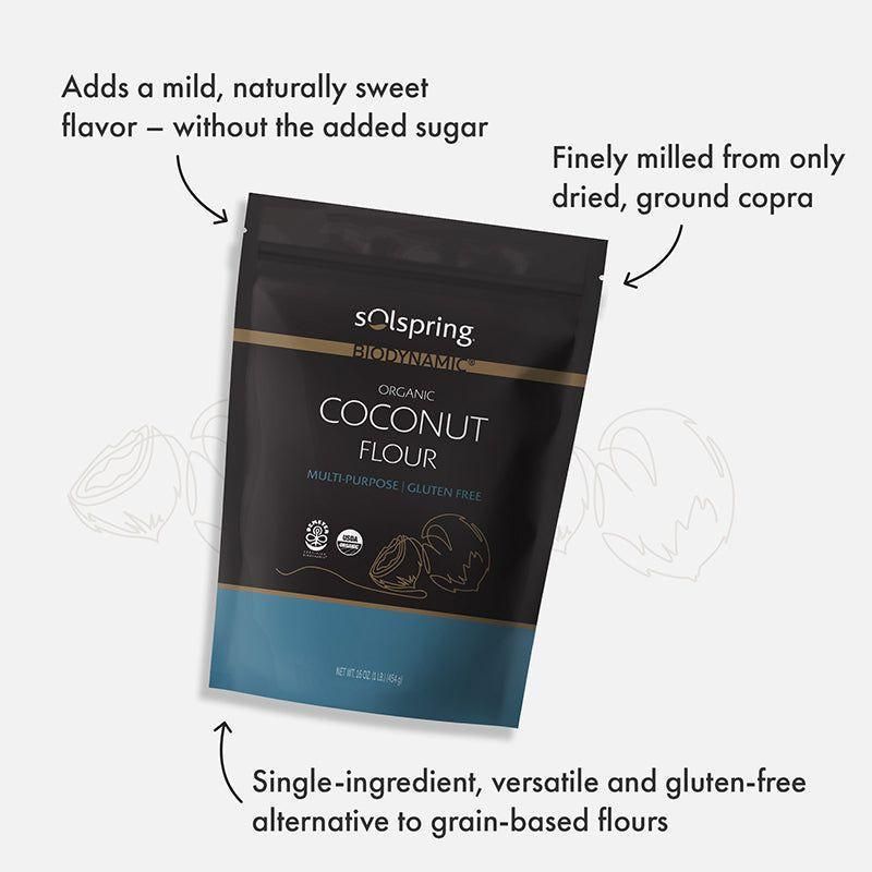 Solspring® Coconut Flour, Biodynamic® Organic - Nutrient Farm