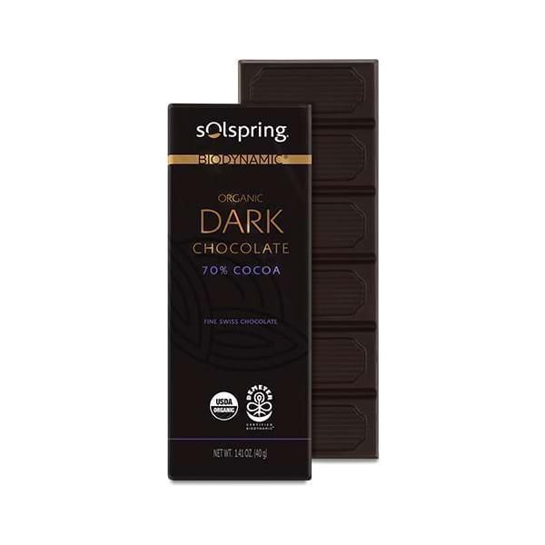 Solspring® Dark Chocolate Bars, Biodynamic® Organic - Nutrient Farm