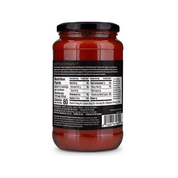 Solspring® Spicy Arrabbiata Italian Pasta Sauce, Biodynamic® Organic - Nutrient Farm