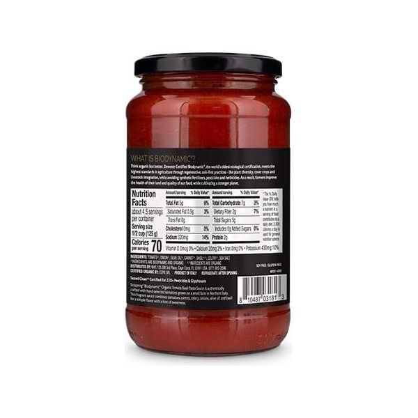 Solspring® Tomato Basil Italian Pasta Sauce, Biodynamic® Organic - Nutrient Farm