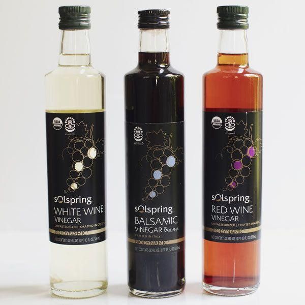 Solspring® White Wine Vinegar, Biodynamic® Organic - Nutrient Farm